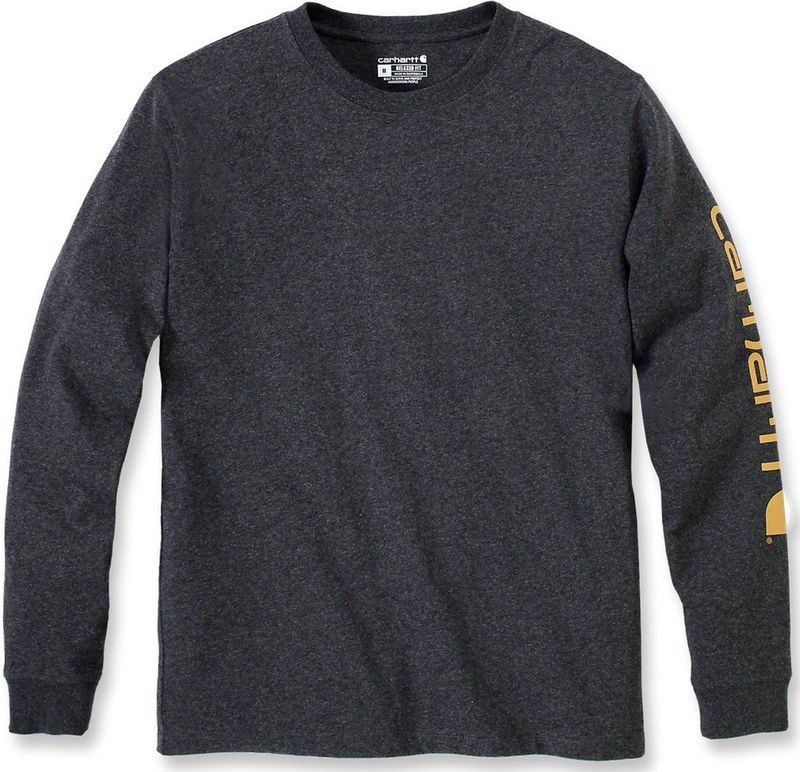 Carhartt Sleeve Logo T-Shirt L S Carbon Heather