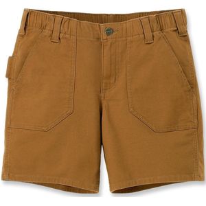 Carhartt RUGGED FLEX CANVAS WORK SHORT (BRN) 8 - Dames Short - Carhartt Brown