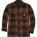 Carhartt Relaxed Fit Heavyweight Flannel Sherpa Casual Vest Heren Bruin dessin