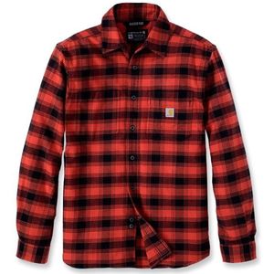Carhartt - Flannel Overhemd - Rood Ochre - Katoen - Relaxed Fit