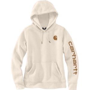 Hoodie Carhartt Women Logo Sleeve Graphic Sweatshirt Malt/Carhartt Brown-XS