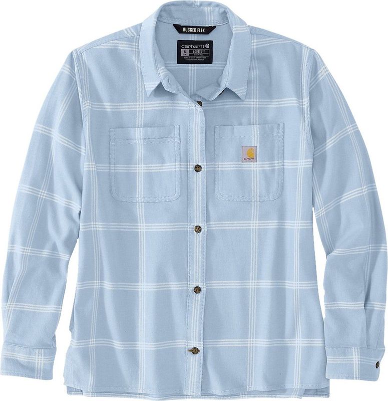 Carhartt Damen Hemd Midweight Flannel L S Plaid Shirt Neptune