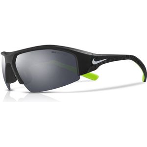 Nike Stijlvolle zonnebril met zwart-zilveren frame , Black , Heren , Maat: 70 MM