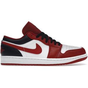 Jordan - 1 Low Bulls - Sneakers - Rood/Wit/Zwart - Leer