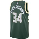 Nike - Milwaukee Bucks Icon Edition 2022/23 - Sporttop - Groen - Dri-FIT