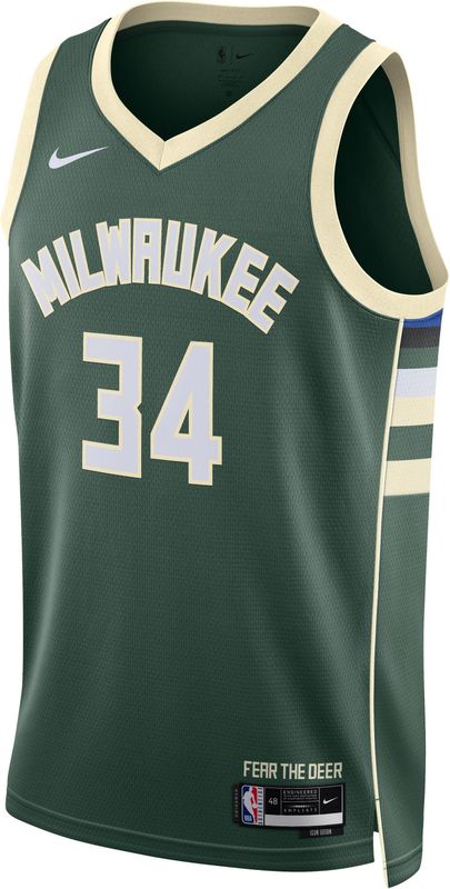 Nike - Milwaukee Bucks Icon Edition 2022/23 - Sporttop - Groen - Dri-FIT