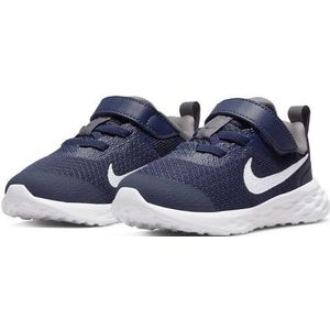 NIKE Revolution 6 NN TDV Kinderschoenen - Midnight Navy / White / Flat Pewter - Kinderen - Maat 19.5