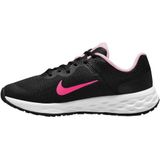 Nike Revolution 6, Big Kids' Road Running Shoes, Black/Hyper Pink-Pink Foam, 36,5 EU, zwart, goud, grijs, 36.5 EU