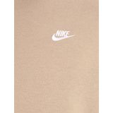 Nike - Sportswear Club Fleece Crew Sweater - Lichtbruin - Wit
