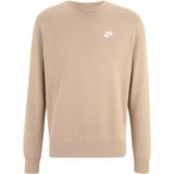 Nike - Sportswear Club Fleece Crew Sweater - Lichtbruin - Wit