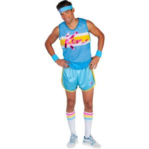 Rubies Ken Sportkostuum voor heren, T-shirt, broek, panty, armband en hoofdband, officiële matel, voor vrijgezellenfeest, verjaardag