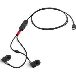 Lenovo 4XD1C99220 hoofdtelefoon/headset Bedraad In-ear Muziek/Voor elke dag USB Type-C Zwart