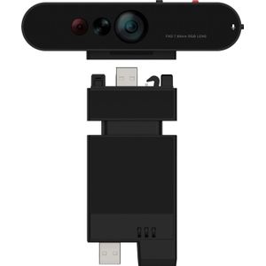 Lenovo ThinkVision MC60 Webcam - Zwart - USB 2.0-1920 x 1080 Video - 90° Hoek - Microfoon - Monitor