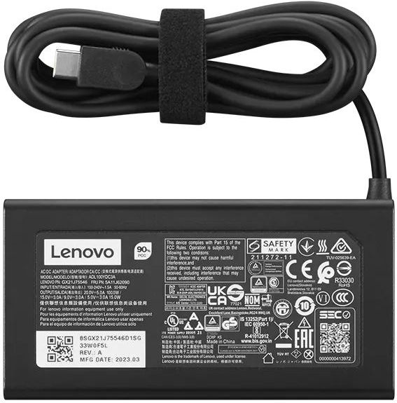 Lenovo - 4X21M37469 - Oplader - Zwart - 100 W - Binnen