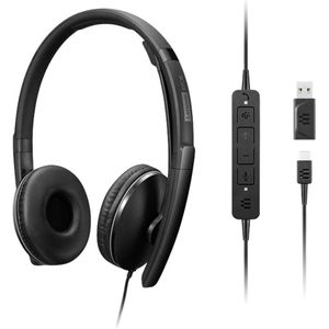 Lenovo - Wired ANC Headset Gen 2 - Kantoorheadset - Zwart