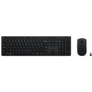 Lenovo 4X31R64351 toetsenbord Inclusief muis Kantoor RF-draadloos + Bluetooth Amerikaans Engels Zwart