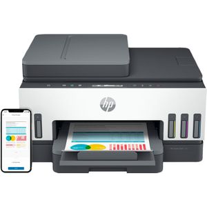 HP Smart Tank 7305 All-in-One, Kleur, Printer voor Thuis en thuiskantoor, Printen, scannen, kopiëren, automatische documentinvoer, draadloos, Invoer voor 35 vel, Scans naar pdf, Dubbelzijdig printen