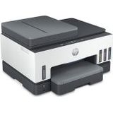 HP Smart Tank 7605 28C02A Multifunctionele printer A4 met navulbare inkthouder, kleurenafdrukken, scanner, kopieerapparaat, fax, wifi, HP Smart App, wit/zwart