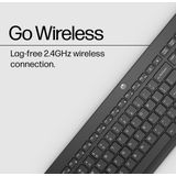 HP 230 Wireless Keyboard toetsenbord Universeel RF Draadloos AZERTY Belgisch Zwart