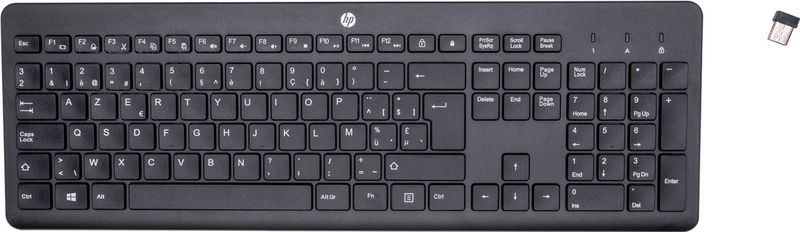 HP 230 Wireless Keyboard toetsenbord Universeel RF Draadloos AZERTY Belgisch Zwart