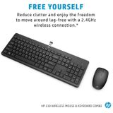HP 230 - Draadloos Toetsenbord en Muis - Qwerty - Wit