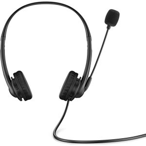 HP G2 3,5 mm stereo hoofdtelefoon met 3,5 mm aansluiting, zwart