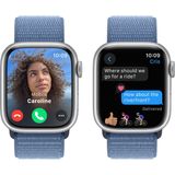 Apple Watch Series 9 41mm Case with Winter Blue Sport Loop Sterrenlicht Aluminium