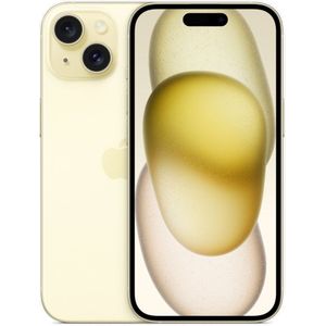 Apple iPhone 15 (128 GB, Geel, 6.10"", SIM + eSIM, 48 Mpx, 5G), Smartphone, Geel