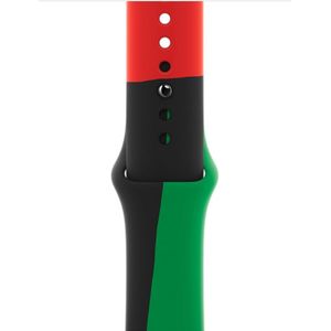 Sport Band voor de Apple Watch Series 1 t/m 9 / SE (38/40/41 mm) | Series 10 (42 mm) - Maat S/M - Black Unity