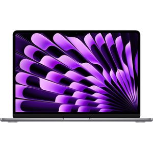 Apple 2024 13” MacBook Air met M3-chip: 13,6” Liquid Retina-display, 8 GB centraal geheugen, 256 GB SSD-opslag, toetsenbord met achtergrondverlichting, 1080p FaceTime HD-camera, Touch ID; Spacegrijs