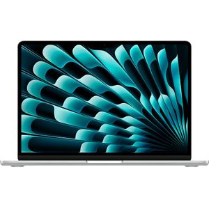 Apple 2024 MacBook Air 13 inch laptop met M3-chip: 13,6 inch Liquid Retina-display, 8 GB uniform geheugen, 512 GB SSD-geheugen, toetsenbord met achtergrondverlichting, 1080p FaceTime HD-camera; zilver