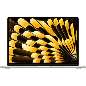 Apple 2024 MacBook Air 13 inch laptop met M3-chip: 13,6 inch Liquid Retina-display, 8 GB uniform geheugen, 256 GB SSD-geheugen, toetsenbord met achtergrondverlichting, Touch ID; wit (Starlight)