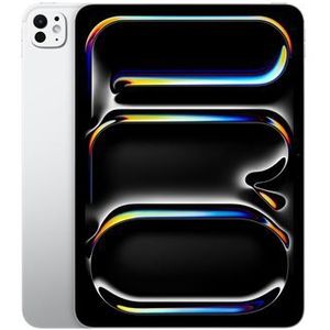 Apple iPad Pro 11 inch (M4): Ultra Retina XDR-display, 1 TB, 12 MP horizontale camera aan de voorzijde, 12 MP achtercamera, LiDAR-scanner, Wi-Fi 6E, Face ID, nano-gestructureerd glas - zilver