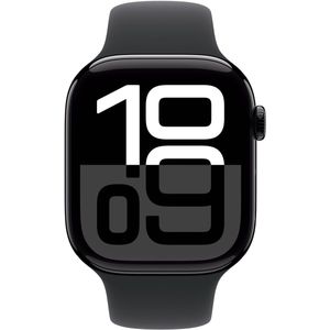 Apple Watch Series 10 42 mm Aluminium (GPS) Sportarmband S/M  schwarz, diamantschwarz
