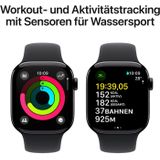 Apple - Watch Series 10 - Smartwatch - Jet Black - Aluminium - Rubber Band