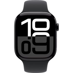 0 Apple Watch Series 10 Aluminiumgehäuse GPS 42mm Diamantschwarz (Sportarmband schwarz) M/L