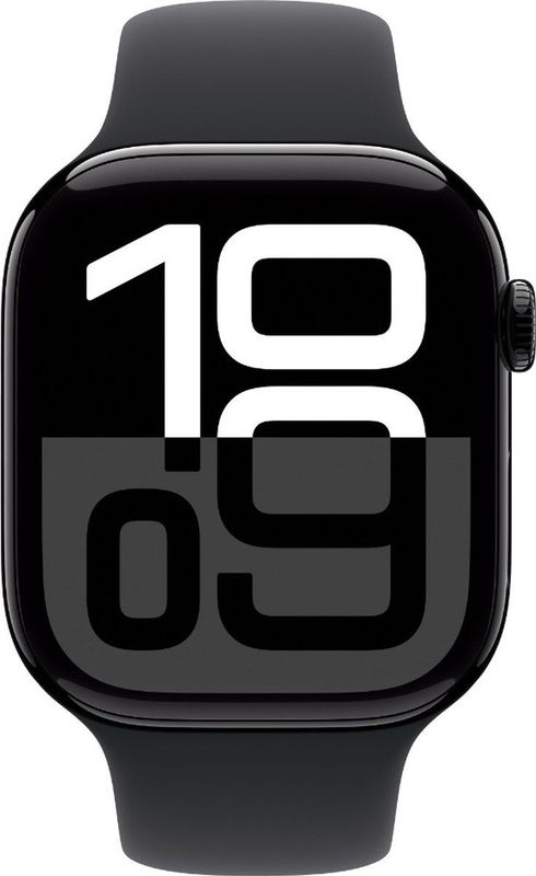Apple - Watch Series 10 - Smartwatch - Jet Black - Aluminium - Rubber Band