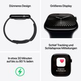 Apple Watch Series 10 (GPS 46 mm) Smartwatch mit Aluminiumgehäuse in Roségold und Sportarmband in Blassrosa (S/M). Fitnesstracker, EKG App, Always-On Retina Display, Wasserschutz