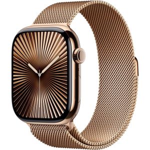 Apple Watch Series 10 Titan Gold (GPS + Cellular) 46mm (Milanaise Armband gold) M/L
