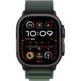 Apple Watch Ultra 2 4G 49 mm Schwarz Alpine Armband Grün L