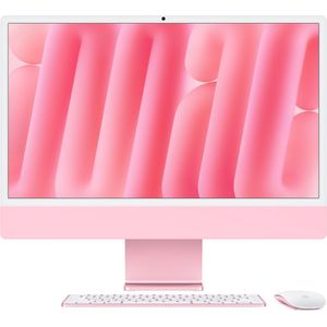Apple iMac 2024 Blauw M4 8 core CPU, 8 core GPU, 16GB RAM, 256GB SSD, Qwerty NL, Roze