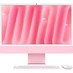 Apple iMac 2024 M4 10 core CPU, 10 core GPU, 16GB ram, 256GB opslag, Qwerty NL, Roze