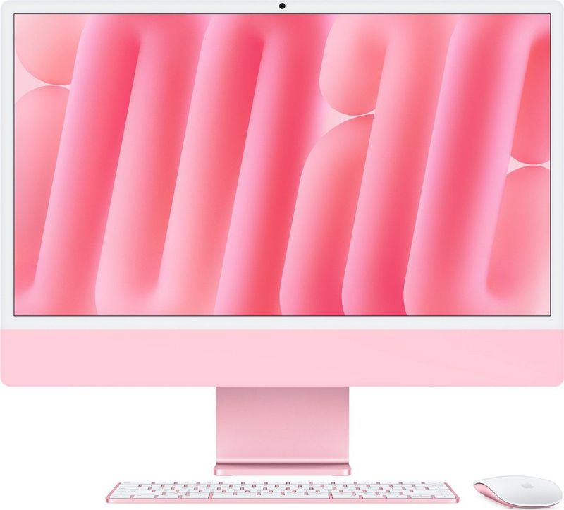 Apple iMac 2024 M4 10 core CPU, 10 core GPU, 16GB ram, 256GB opslag, Qwerty NL, Roze