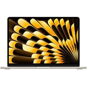 Apple 2024 MacBook Air 13 inch laptop met M3-chip: 13,6 inch Liquid Retina-display, 16 GB uniform geheugen, 512 GB SSD-geheugen, toetsenbord met achtergrondverlichting, Touch ID; wit (Starlight)