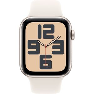 Apple Watch SE (GPS) 44mm Aluminiumgehäuse polarstern, Sportarmband polarstern (S/M)