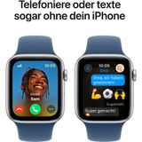 Apple Watch SE 2024 4G 44 mm Silber Sportarmband M/L