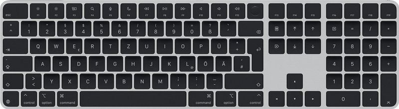 Apple Magic toetsenbord Universeel USB + Bluetooth QWERTZ Duits Zwart