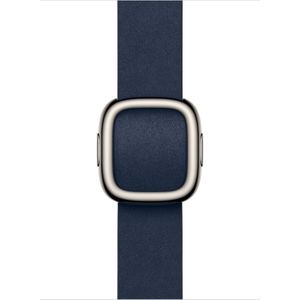 Apple Watch Band - Modernes Lederarmband - 42 mm - Tiefblau - Large