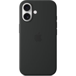 Apple Silicone Backcover MagSafe voor de iPhone 16 Black