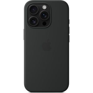 Apple Silikon Case iPhone 16 Pro mit MagSafe (schwarz)